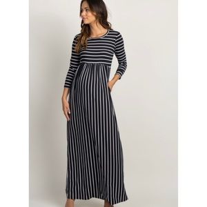 PinkBlush Maternity Striped Maxi